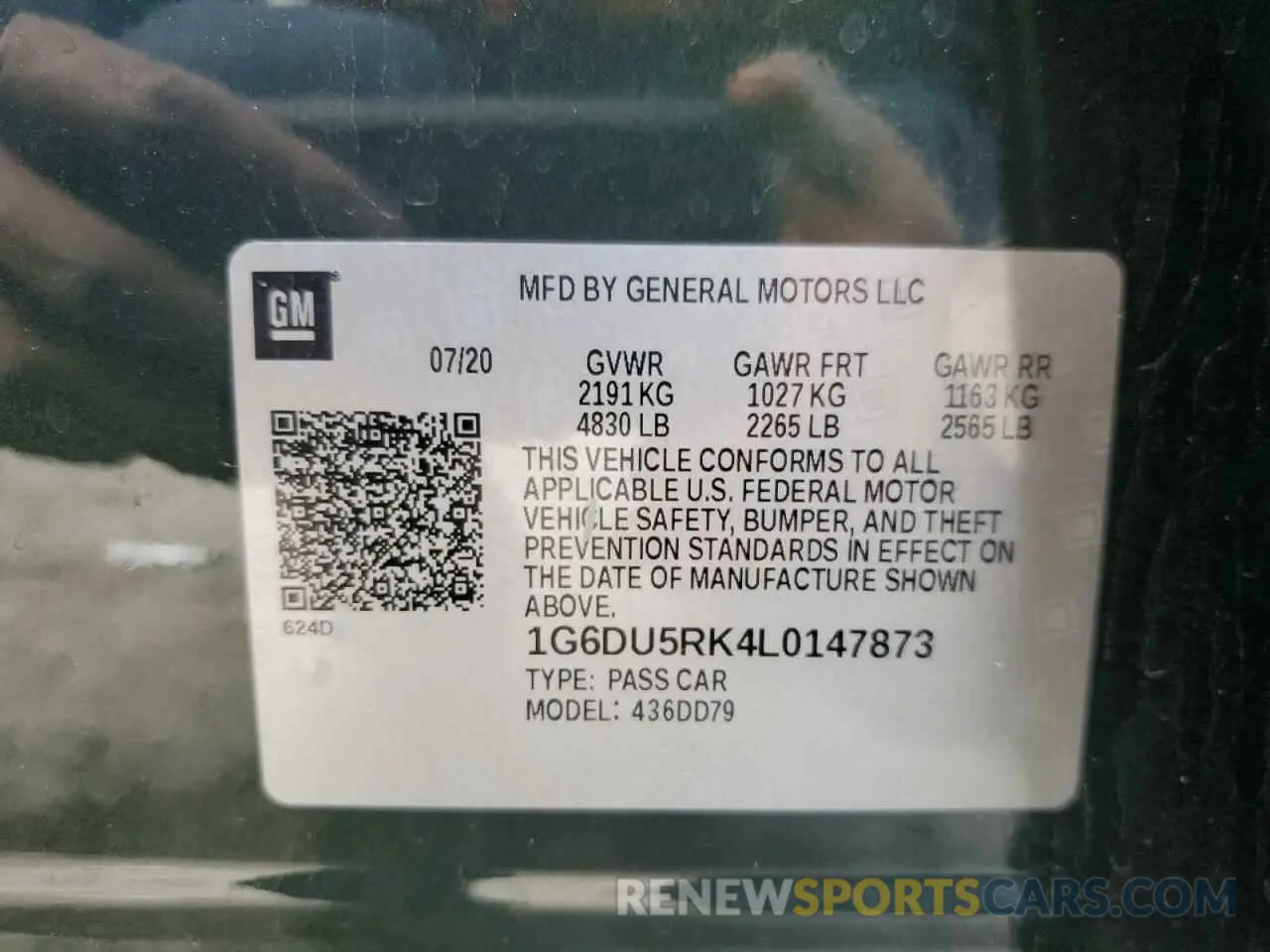 13 fotografías del automóvil dañado 1G6DU5RK4L0147873 CADILLAC CT5 2020