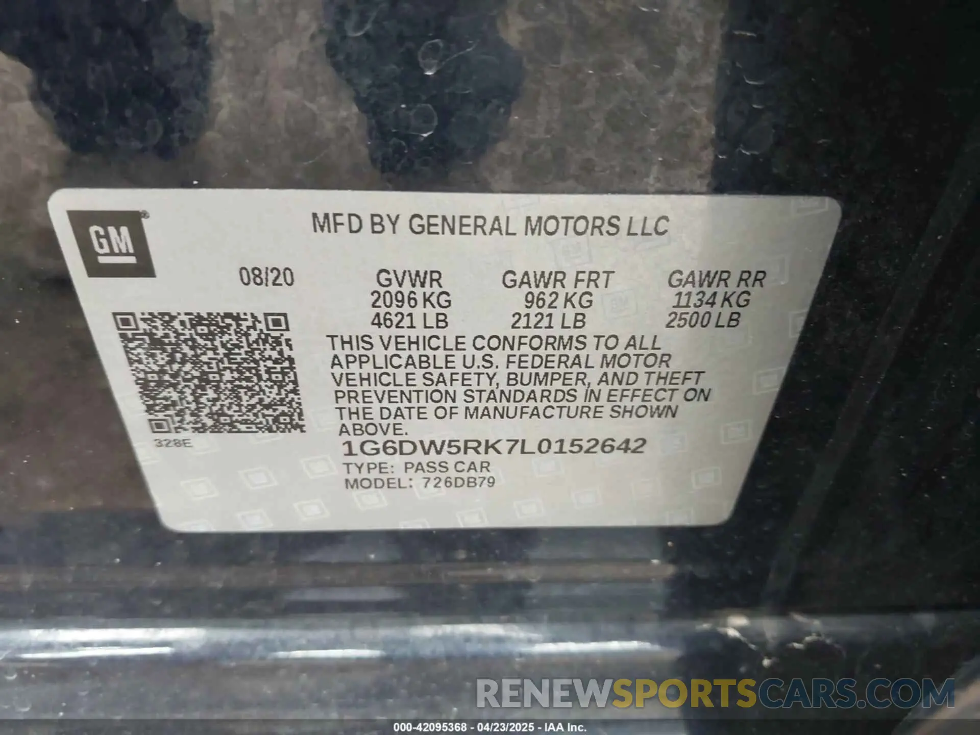 9 fotografías del automóvil dañado 1G6DW5RK7L0152642 CADILLAC CT5 2020