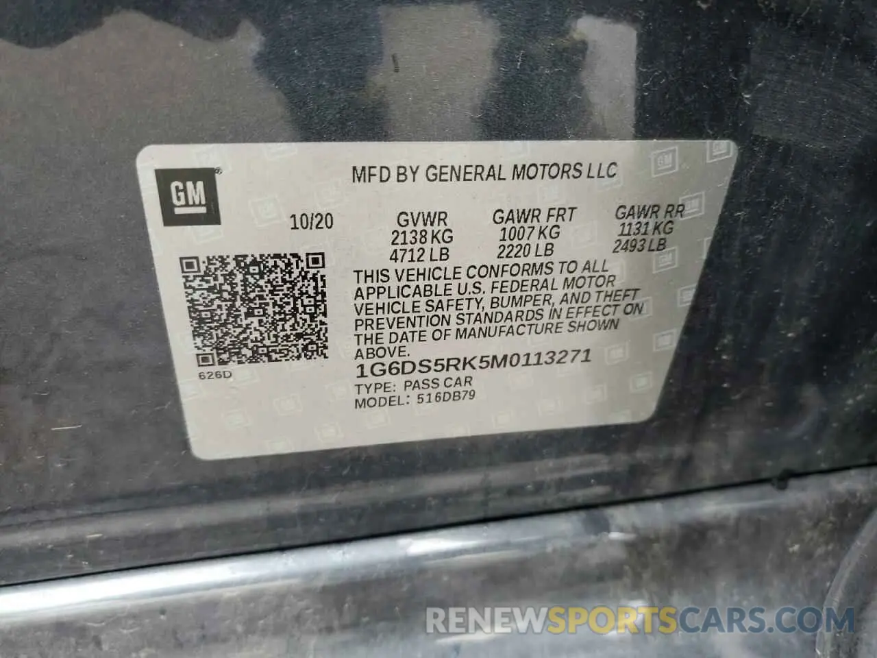 12 fotografías del automóvil dañado 1G6DS5RK5M0113271 CADILLAC CT5 2021