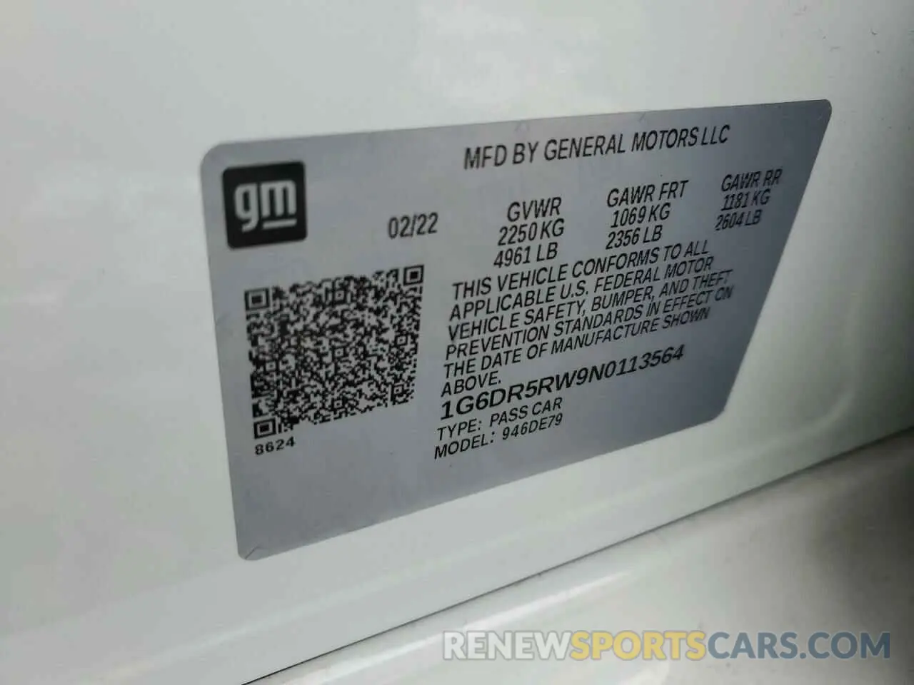 12 fotografías del automóvil dañado 1G6DR5RW9N0113564 CADILLAC CT5 2022