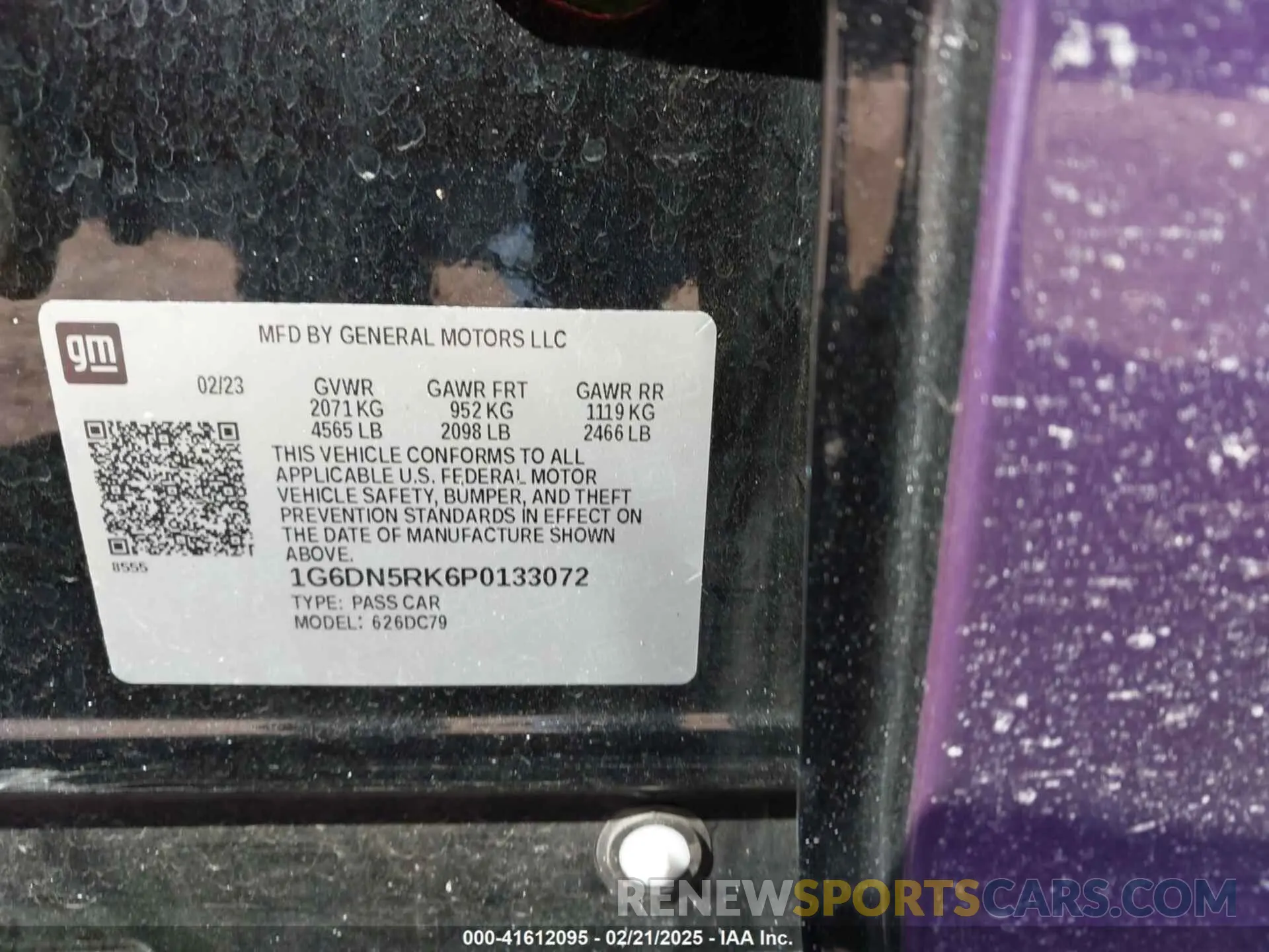 9 fotografías del automóvil dañado 1G6DN5RK6P0133072 CADILLAC CT5 2023