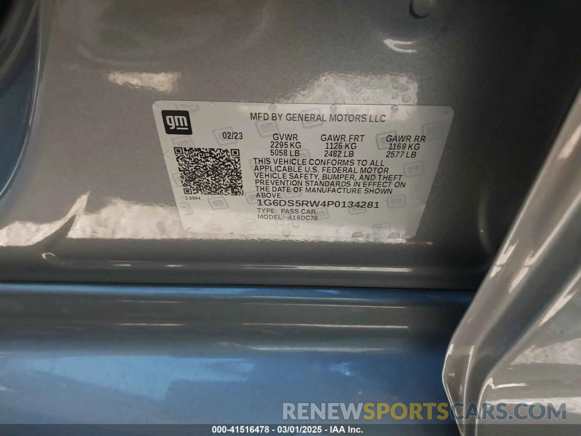 9 fotografías del automóvil dañado 1G6DS5RW4P0134281 CADILLAC CT5 2023