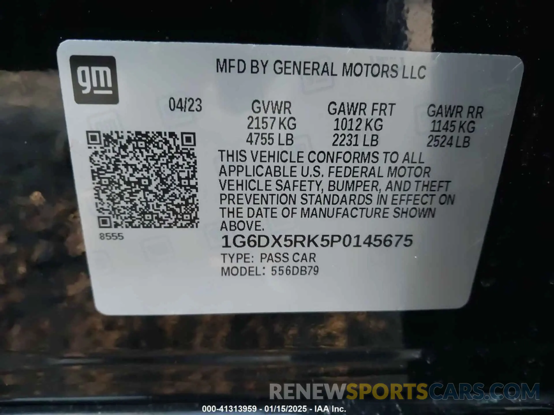 9 fotografías del automóvil dañado 1G6DX5RK5P0145675 CADILLAC CT5 2023
