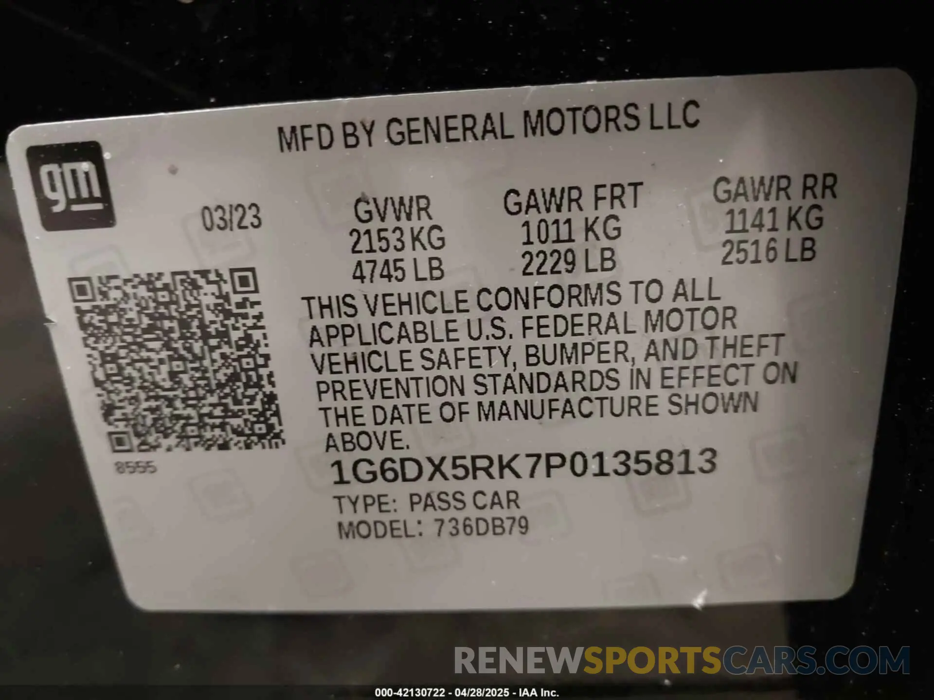 9 fotografías del automóvil dañado 1G6DX5RK7P0135813 CADILLAC CT5 2023