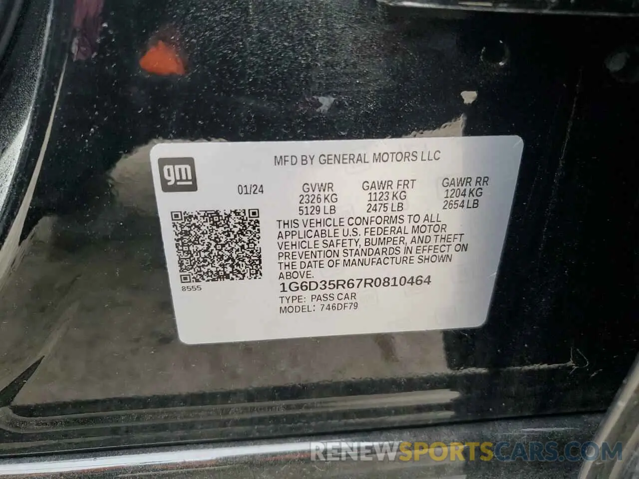 13 fotografías del automóvil dañado 1G6D35R67R0810464 CADILLAC CT5 2024