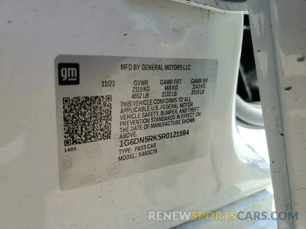 15 fotografías del automóvil dañado 1G6DN5RK5R0121594 CADILLAC CT5 2024