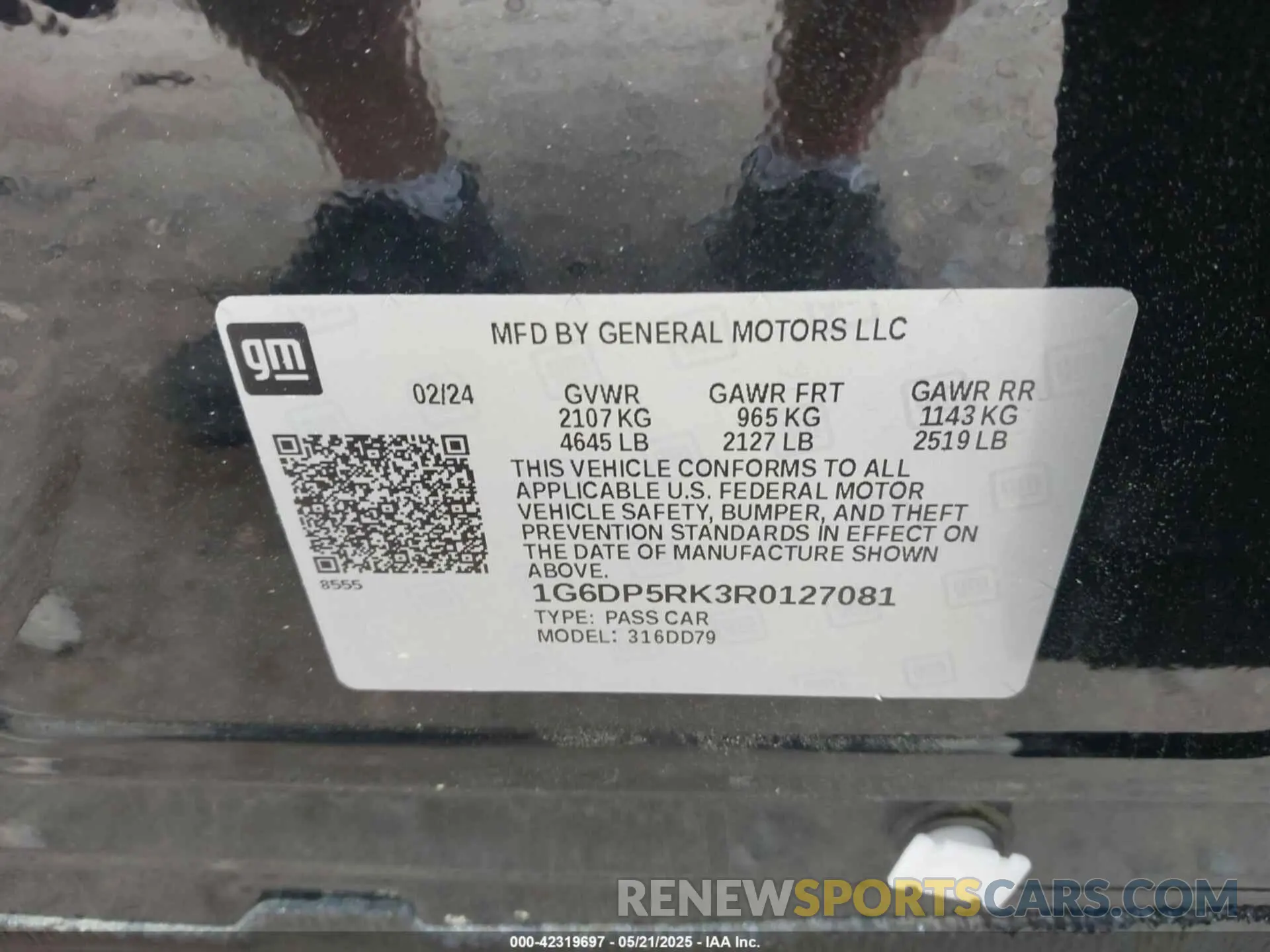 9 fotografías del automóvil dañado 1G6DP5RK3R0127081 CADILLAC CT5 2024