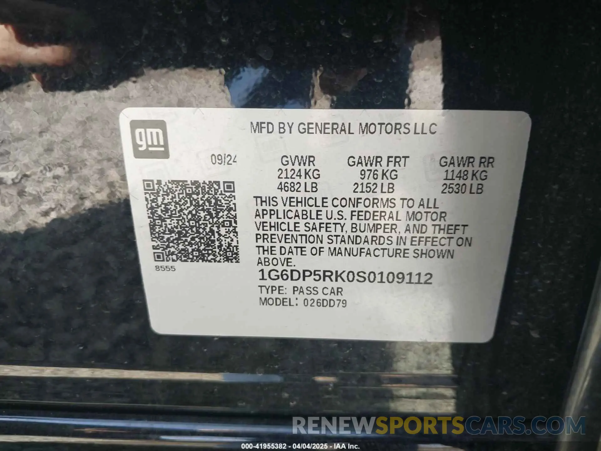 9 fotografías del automóvil dañado 1G6DP5RK0S0109112 CADILLAC CT5 2025