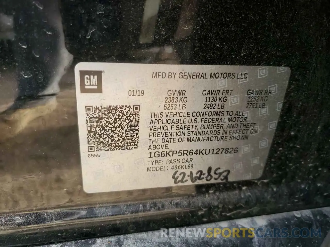 15 fotografías del automóvil dañado 1G6KP5R64KU127826 CADILLAC CT6 2019