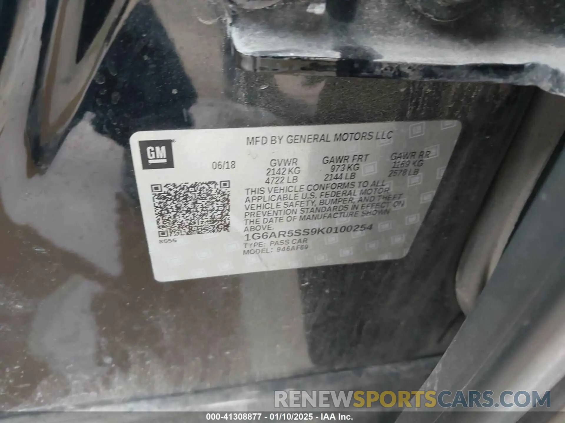 9 fotografías del automóvil dañado 1G6AR5SS9K0100254 CADILLAC CTS 2019