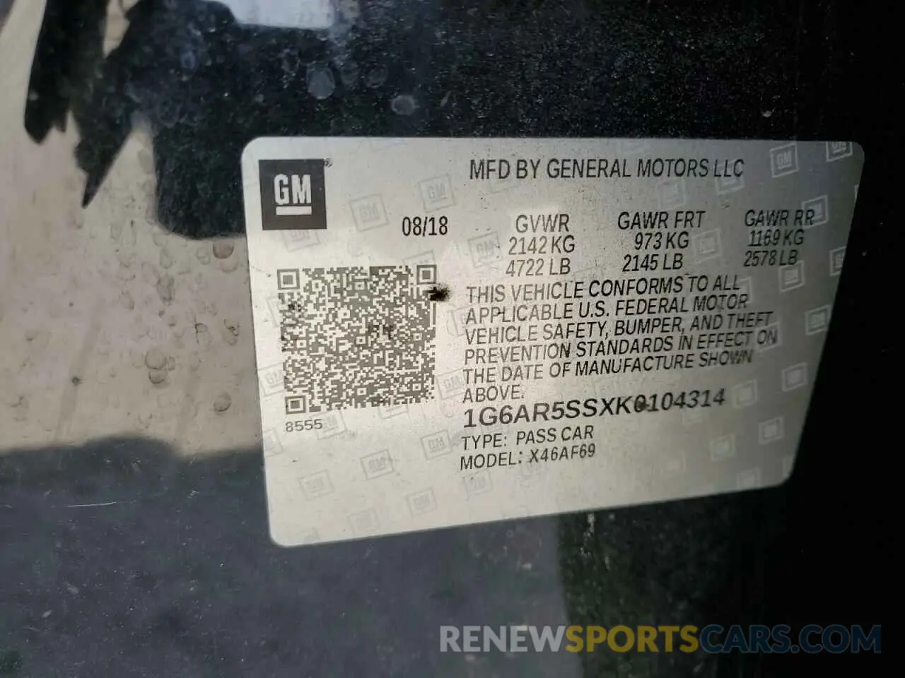 13 fotografías del automóvil dañado 1G6AR5SSXK0104314 CADILLAC CTS 2019