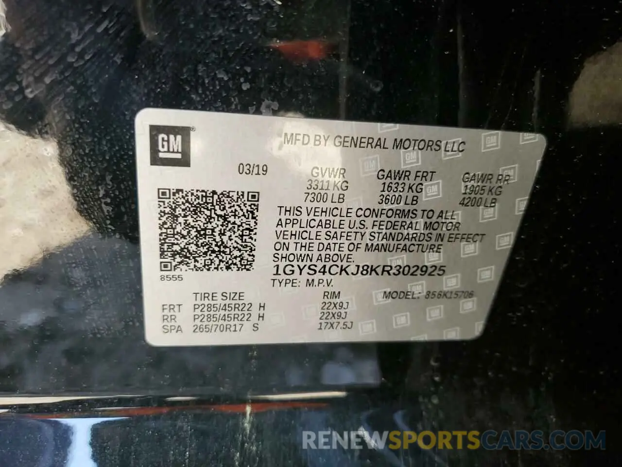 16 fotografías del automóvil dañado 1GYS4CKJ8KR302925 CADILLAC ESCALADE 2019