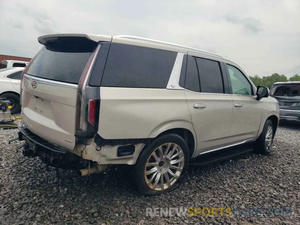 3 fotografías del automóvil dañado 1GYS3BKL1MR253813 CADILLAC ESCALADE 2021