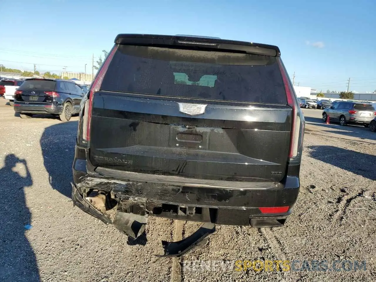 6 fotografías del automóvil dañado 1GYS3FKL4MR482588 CADILLAC ESCALADE 2021