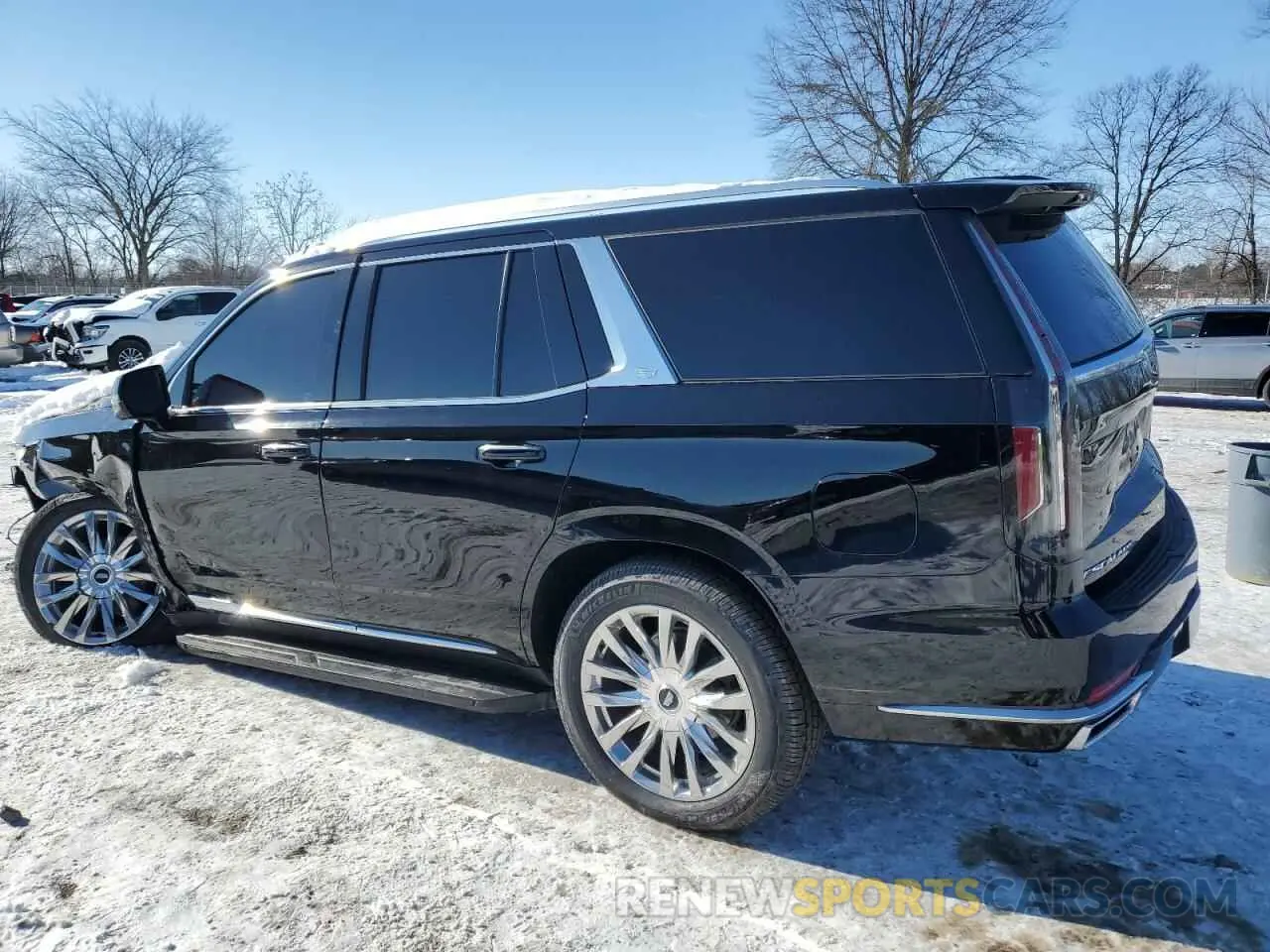 2 fotografías del automóvil dañado 1GYS4CKL6MR486671 CADILLAC ESCALADE 2021