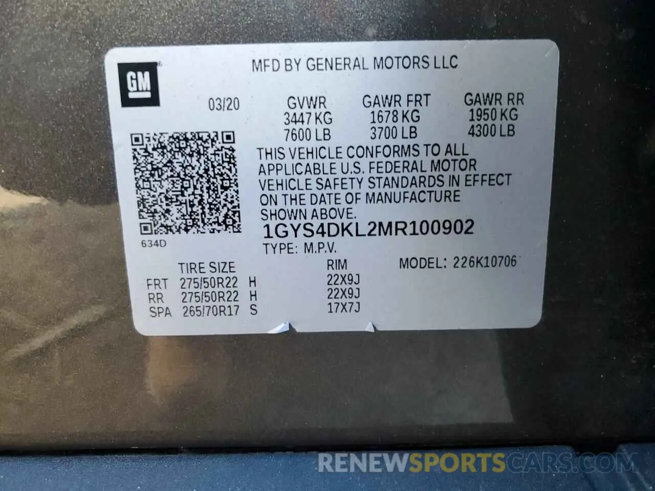 14 fotografías del automóvil dañado 1GYS4DKL2MR100902 CADILLAC ESCALADE 2021