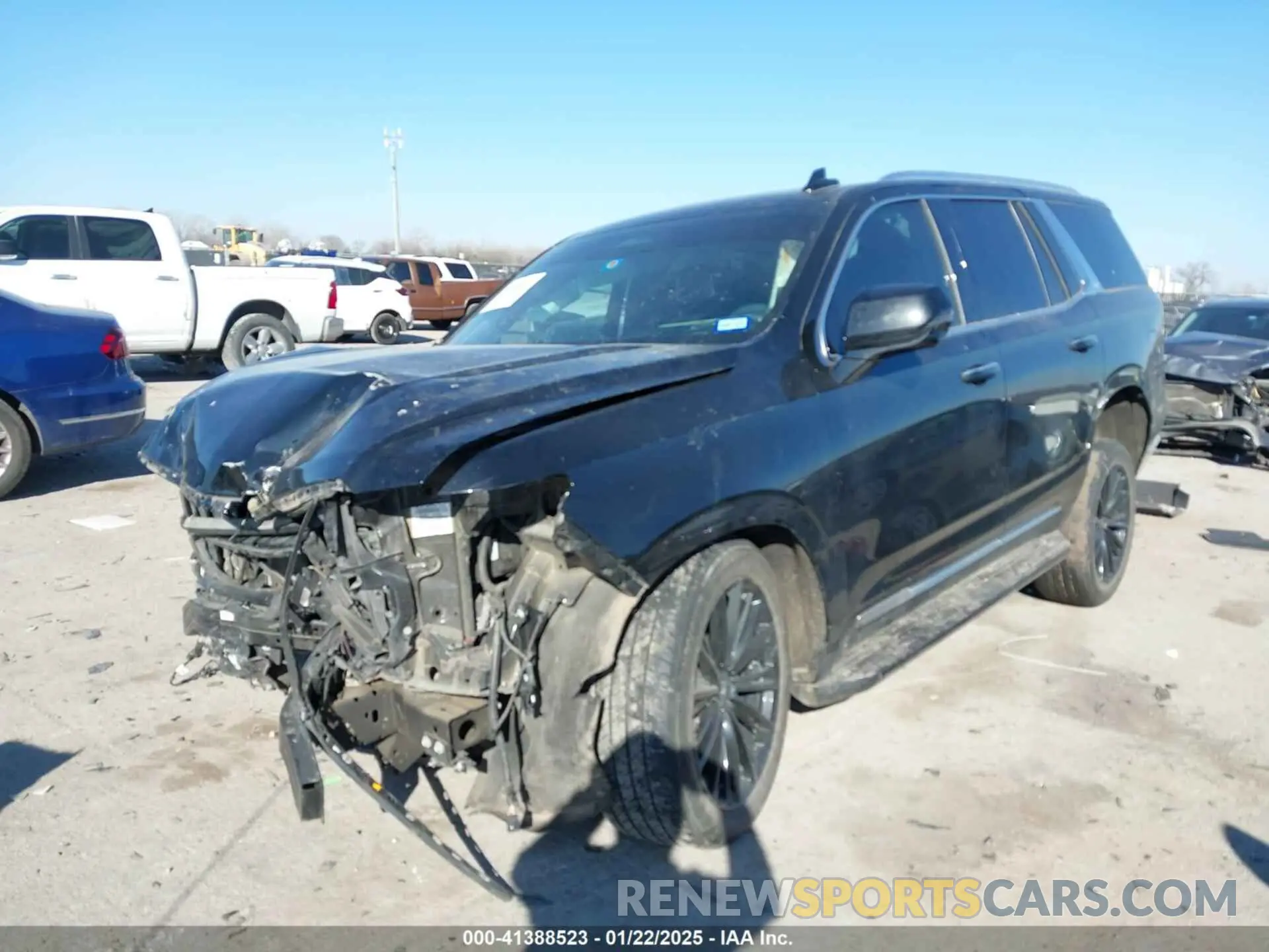 2 fotografías del automóvil dañado 1GYS4DKL6MR477152 CADILLAC ESCALADE 2021