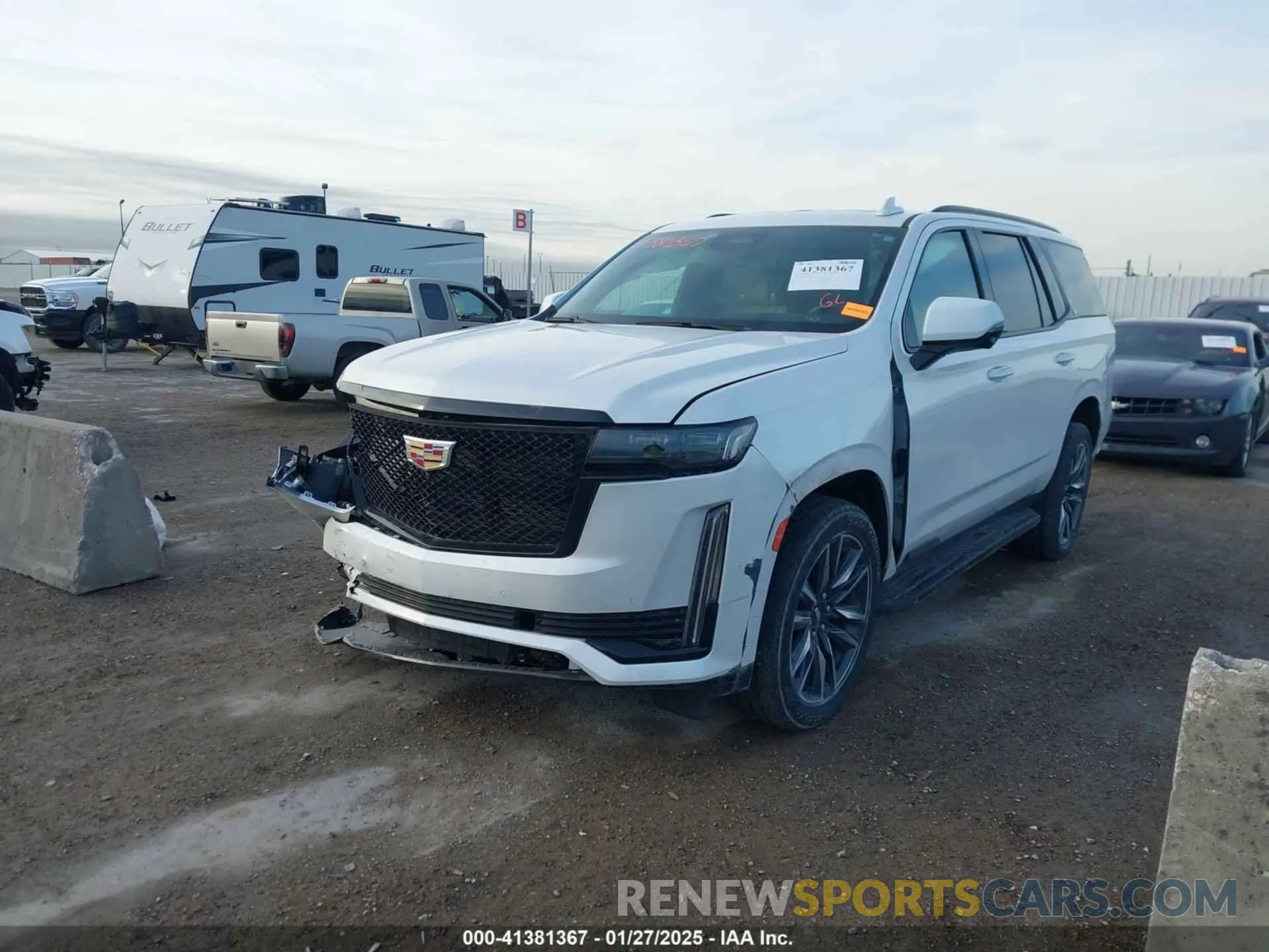 2 fotografías del automóvil dañado 1GYS4EKLXMR278997 CADILLAC ESCALADE 2021