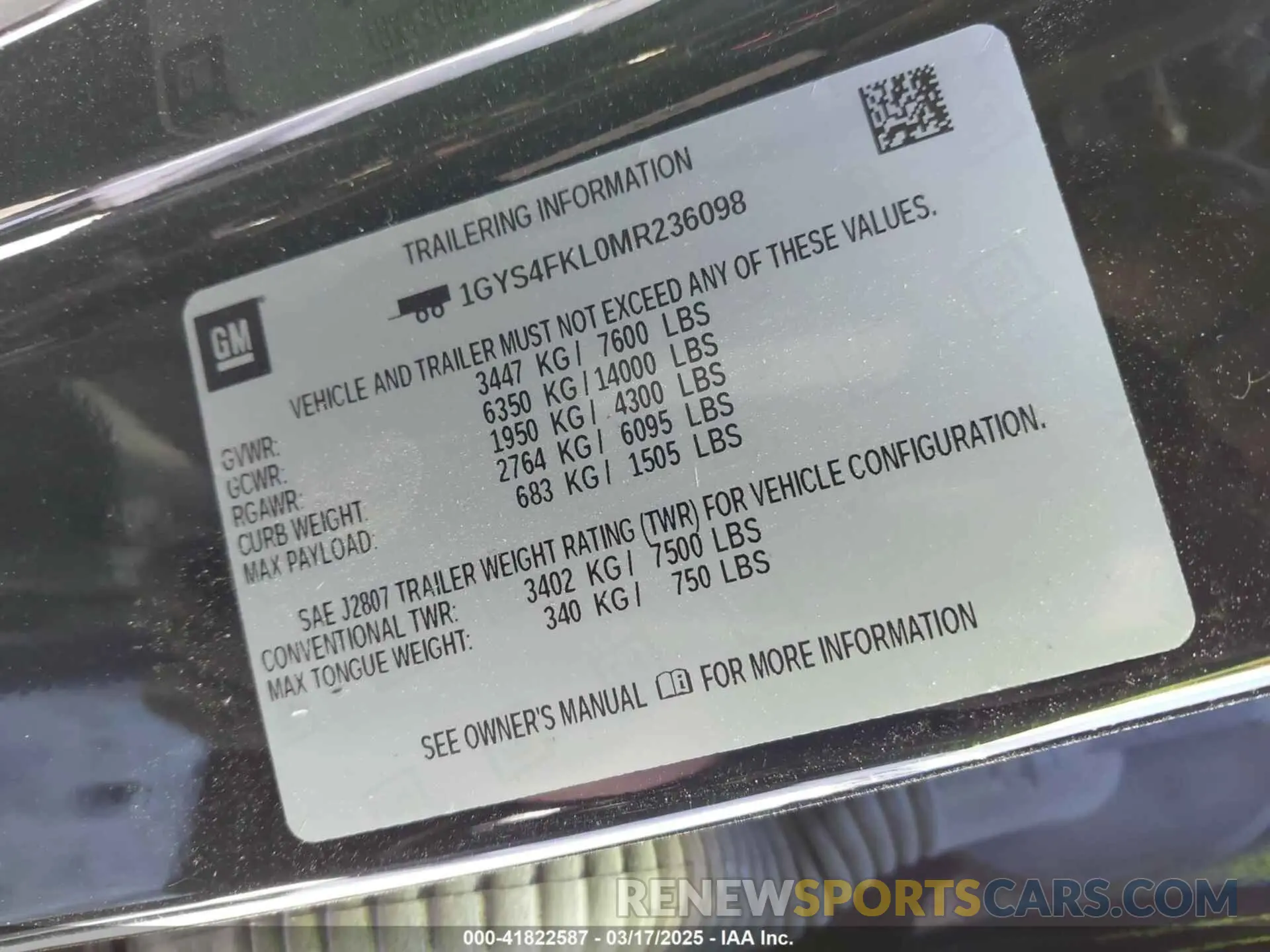 18 fotografías del automóvil dañado 1GYS4FKL0MR236098 CADILLAC ESCALADE 2021