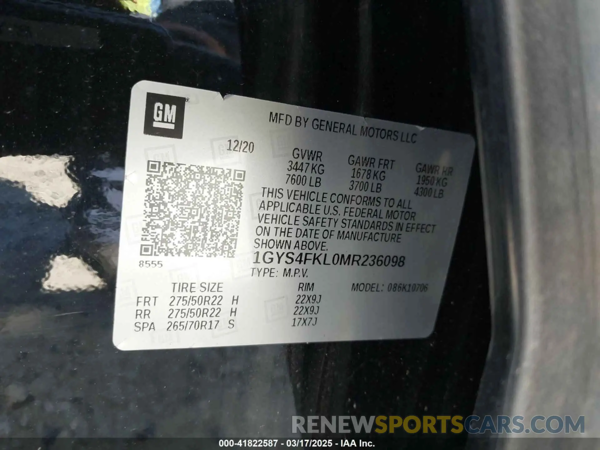 9 fotografías del automóvil dañado 1GYS4FKL0MR236098 CADILLAC ESCALADE 2021