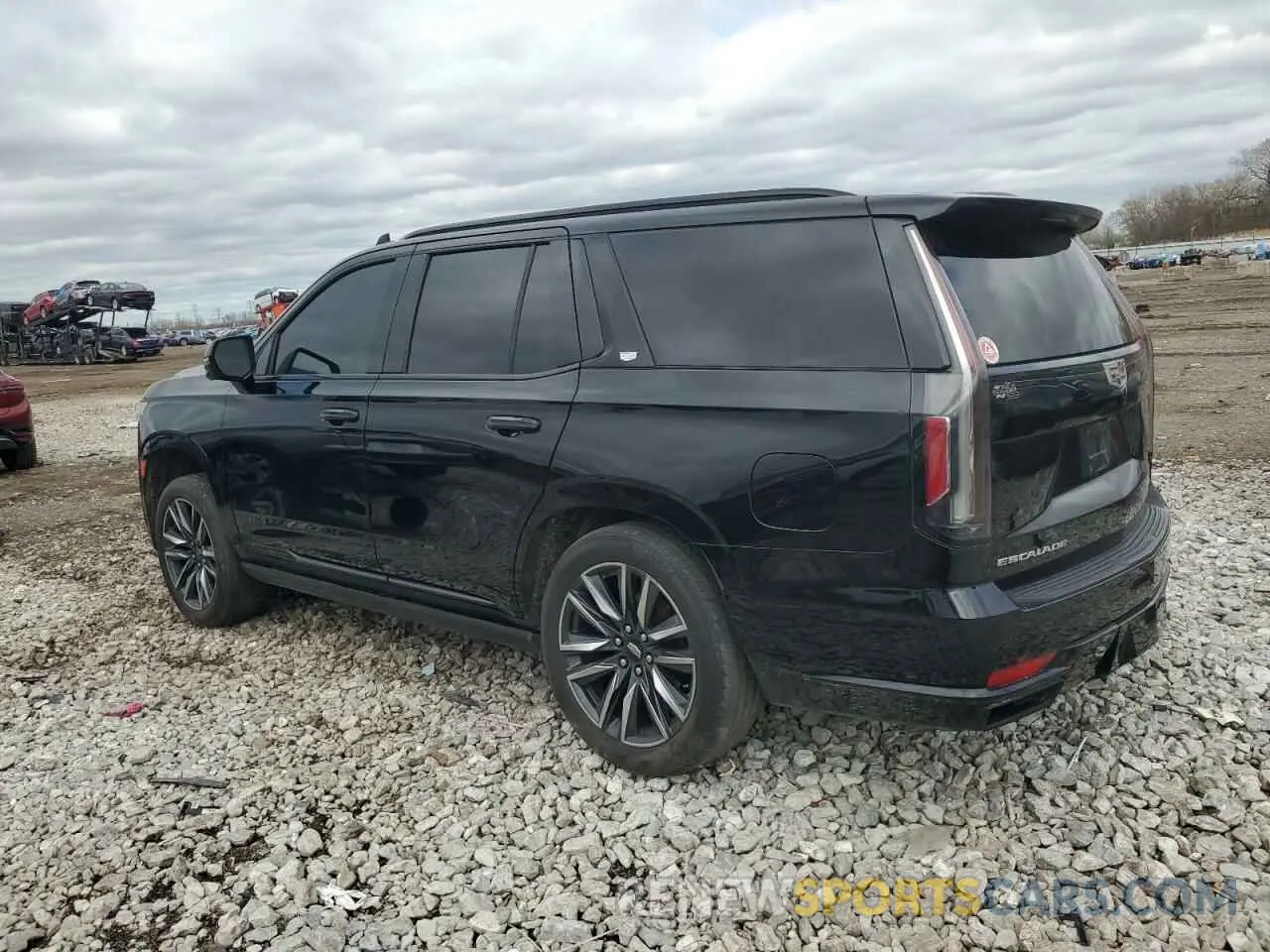 2 fotografías del automóvil dañado 1GYS4FKL9MR185572 CADILLAC ESCALADE 2021