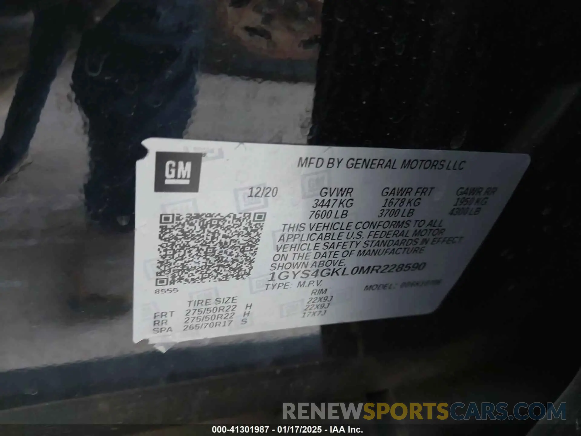 9 fotografías del automóvil dañado 1GYS4GKL0MR228590 CADILLAC ESCALADE 2021
