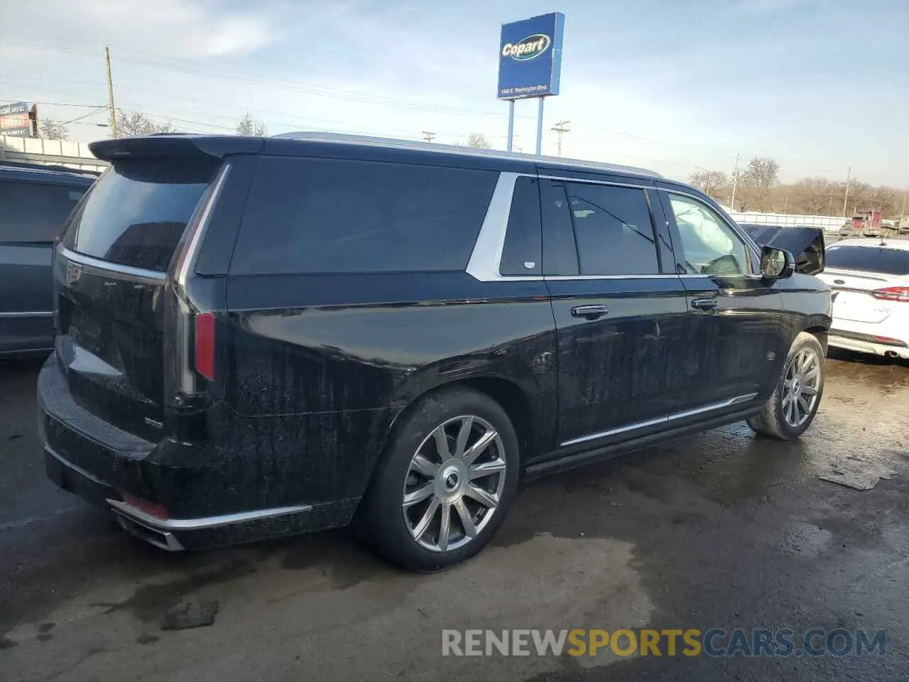 3 fotografías del automóvil dañado 1GYS4MKLXMR343647 CADILLAC ESCALADE 2021
