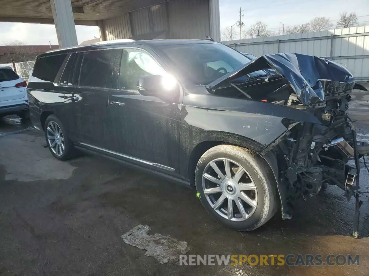 4 fotografías del automóvil dañado 1GYS4MKLXMR343647 CADILLAC ESCALADE 2021