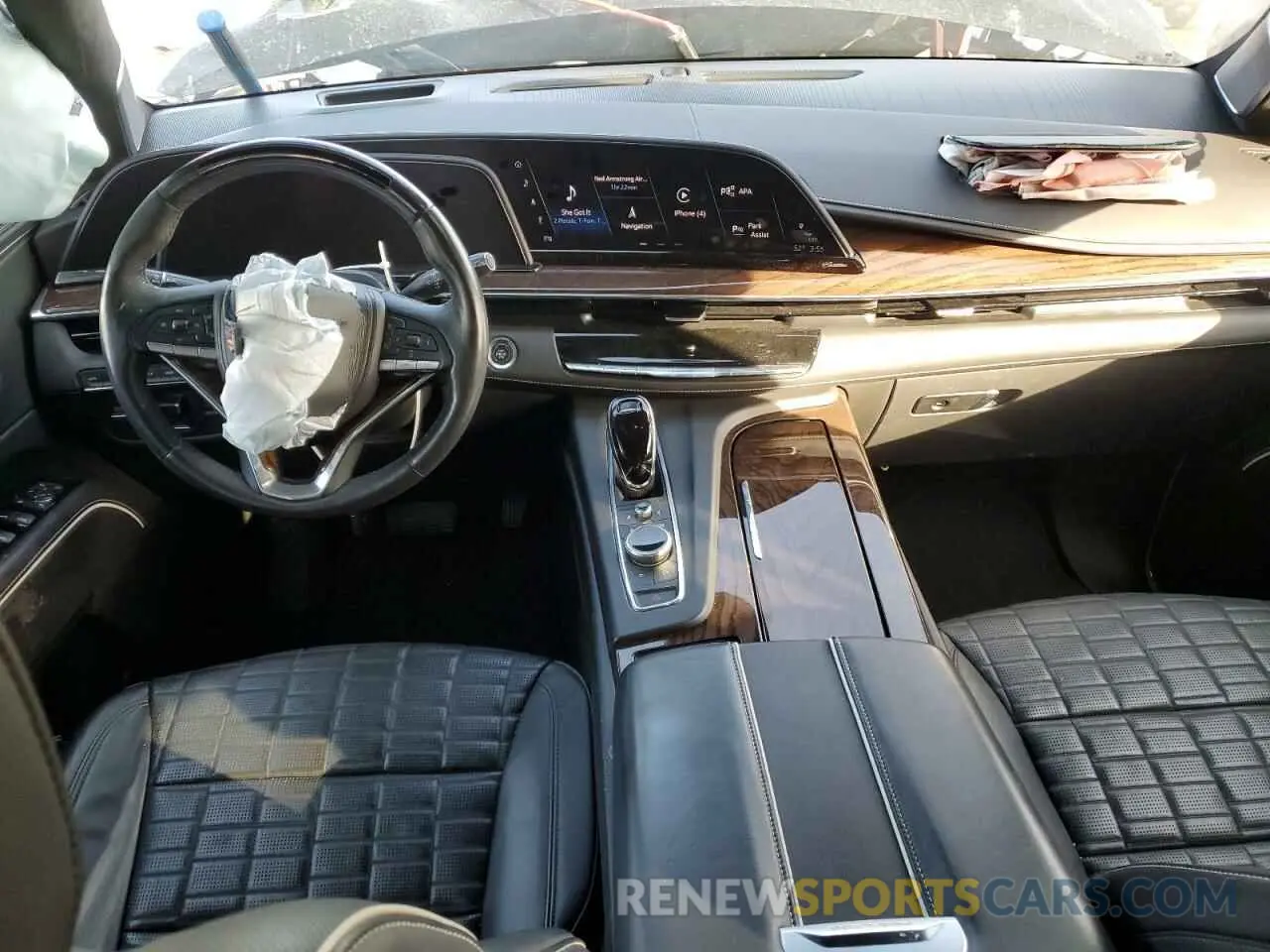 8 fotografías del automóvil dañado 1GYS4MKLXMR343647 CADILLAC ESCALADE 2021