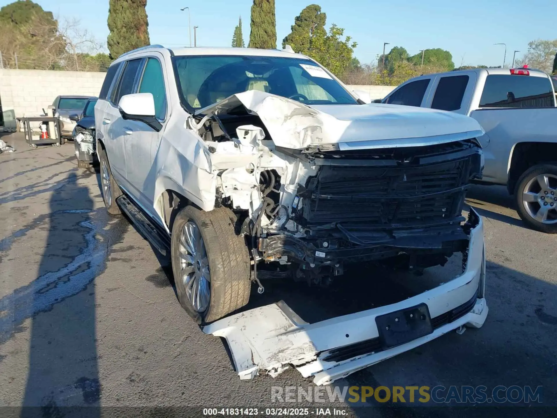 1 fotografías del automóvil dañado 1GYS4BKLXNR162960 CADILLAC ESCALADE 2022