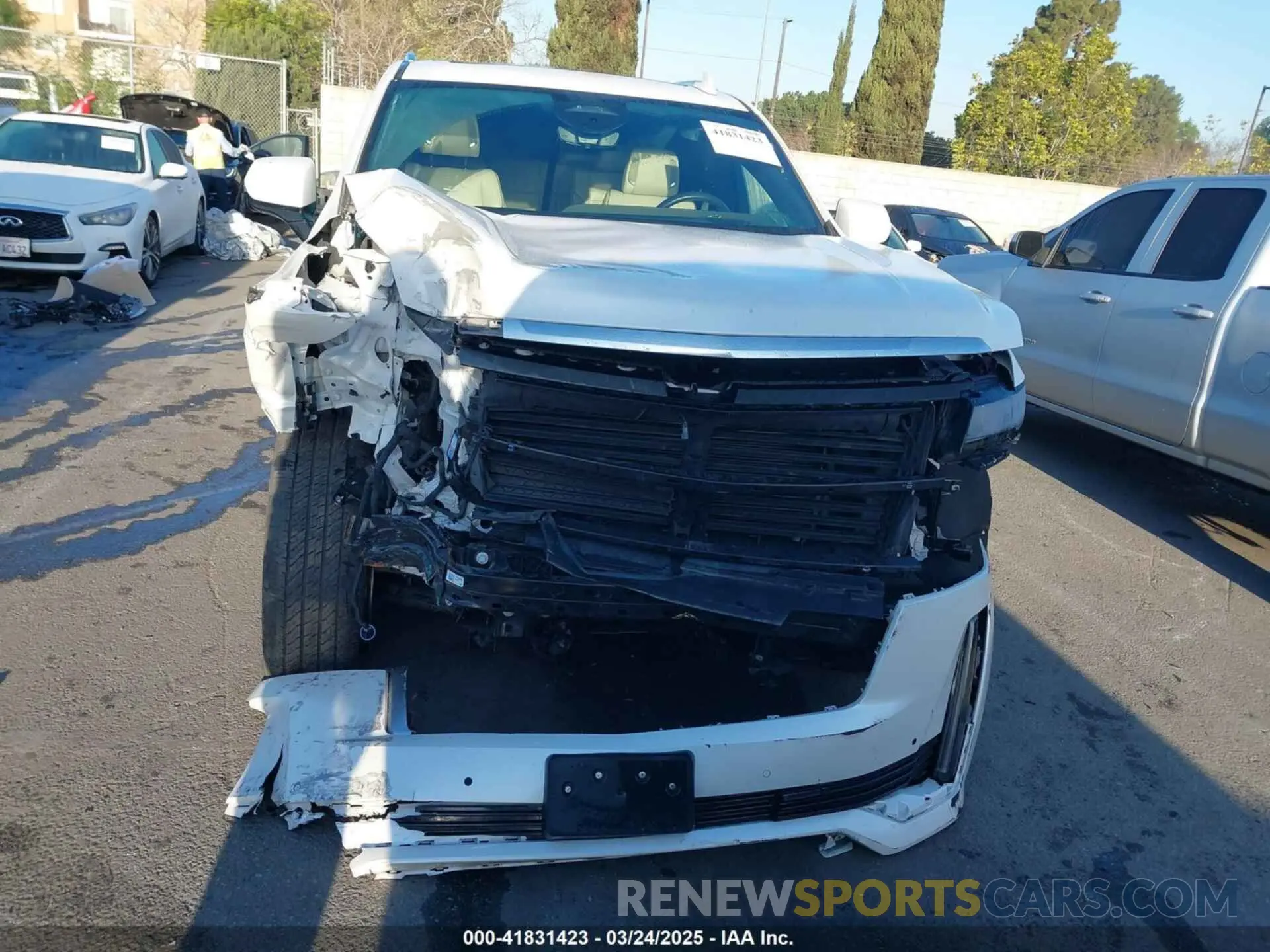 13 fotografías del automóvil dañado 1GYS4BKLXNR162960 CADILLAC ESCALADE 2022