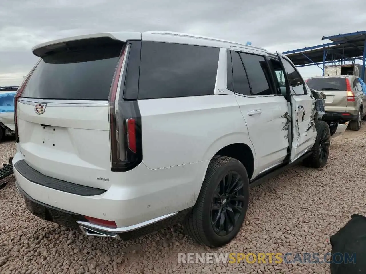 3 fotografías del automóvil dañado 1GYS4CKL9NR174376 CADILLAC ESCALADE 2022
