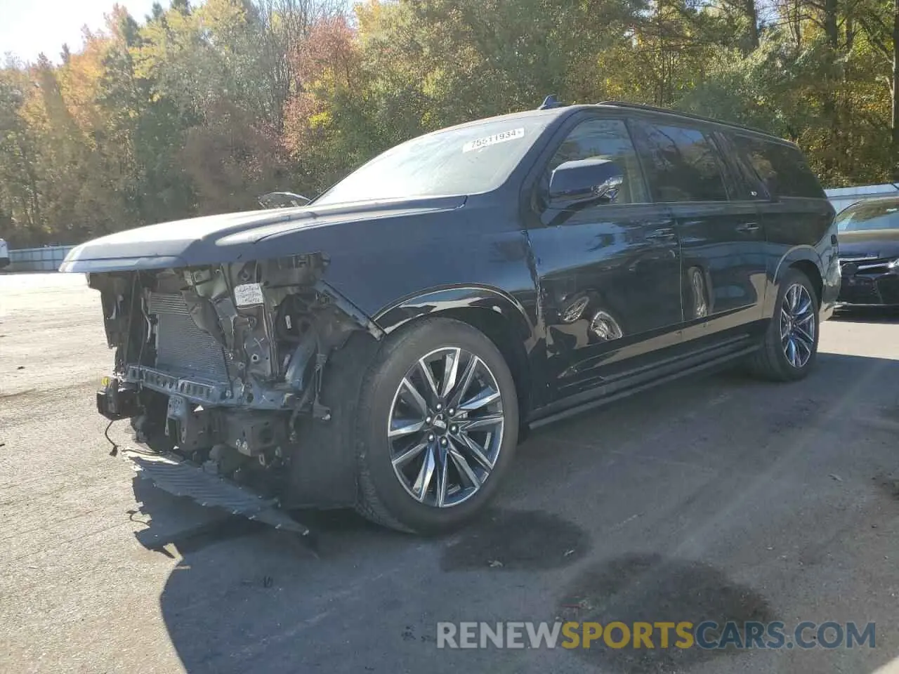 1 fotografías del automóvil dañado 1GYS4PKL3NR363595 CADILLAC ESCALADE 2022