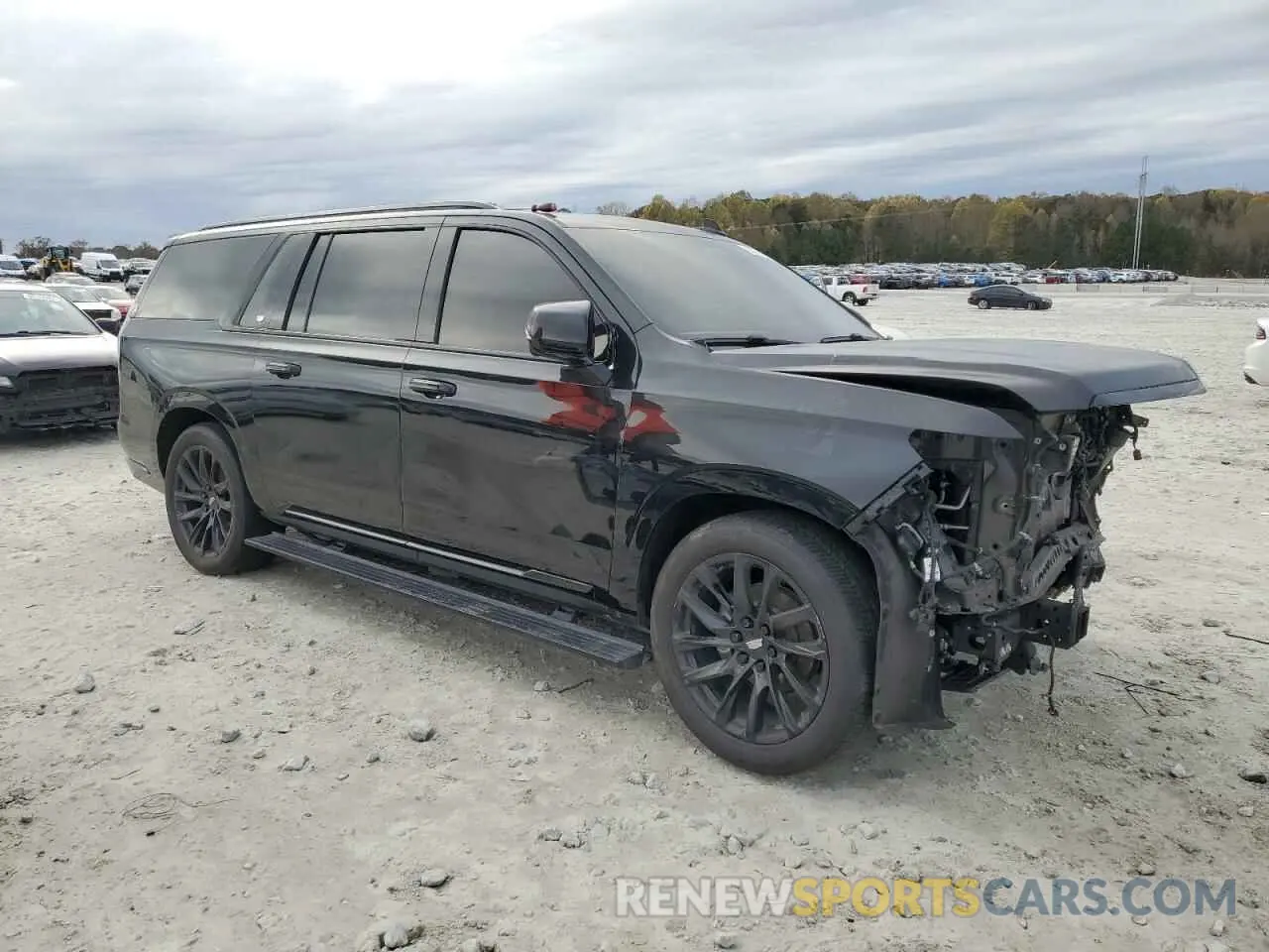 4 fotografías del automóvil dañado 1GYS4RKL5NR333865 CADILLAC ESCALADE 2022
