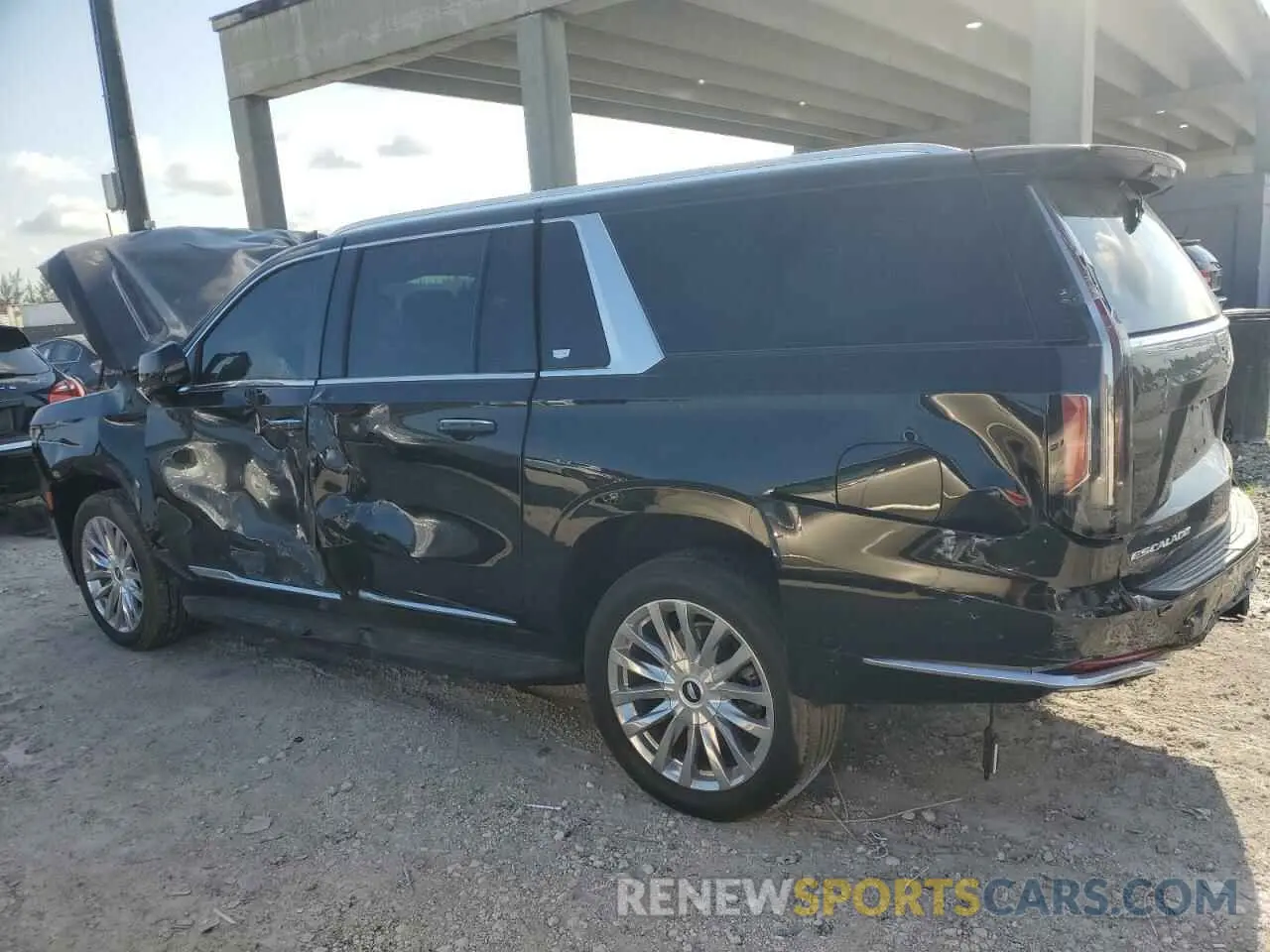 2 fotografías del automóvil dañado 1GYS3KKL9PR262067 CADILLAC ESCALADE 2023