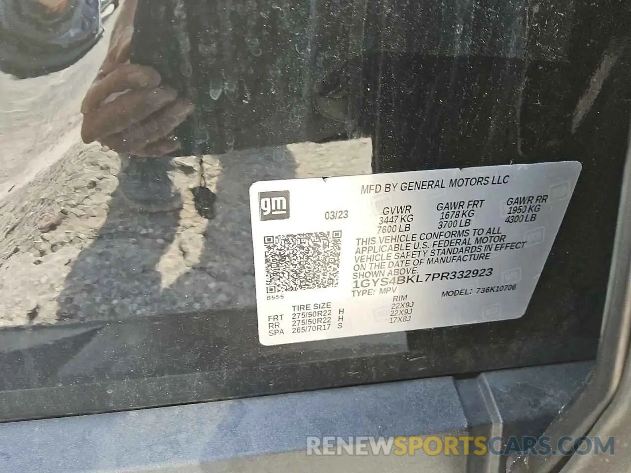 13 fotografías del automóvil dañado 1GYS4BKL7PR332923 CADILLAC ESCALADE 2023