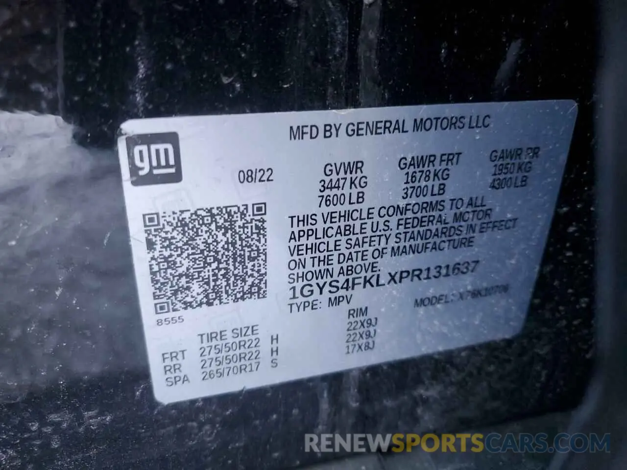 13 fotografías del automóvil dañado 1GYS4FKLXPR131637 CADILLAC ESCALADE 2023