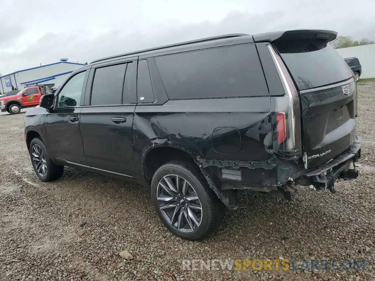 2 fotografías del automóvil dañado 1GYS4RKL1PR156900 CADILLAC ESCALADE 2023