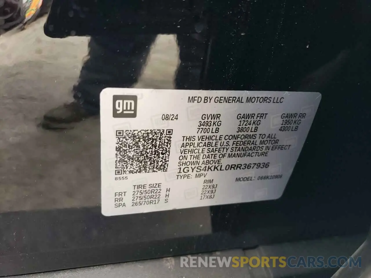 15 fotografías del automóvil dañado 1GYS4KKL0RR367936 CADILLAC ESCALADE 2024
