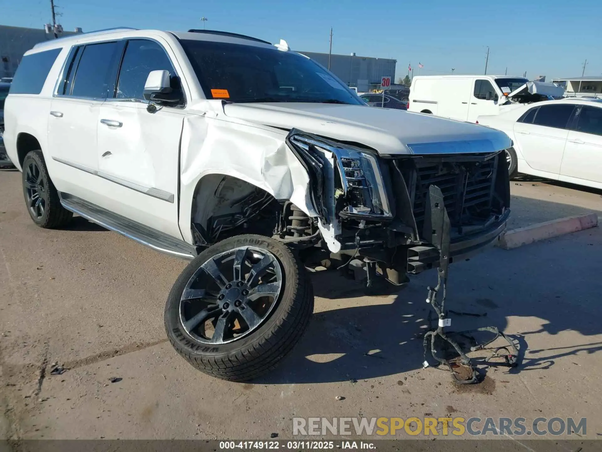 6 fotografías del automóvil dañado 1GYS3HKJ9LR130423 CADILLAC ESCALADE ESV 2020