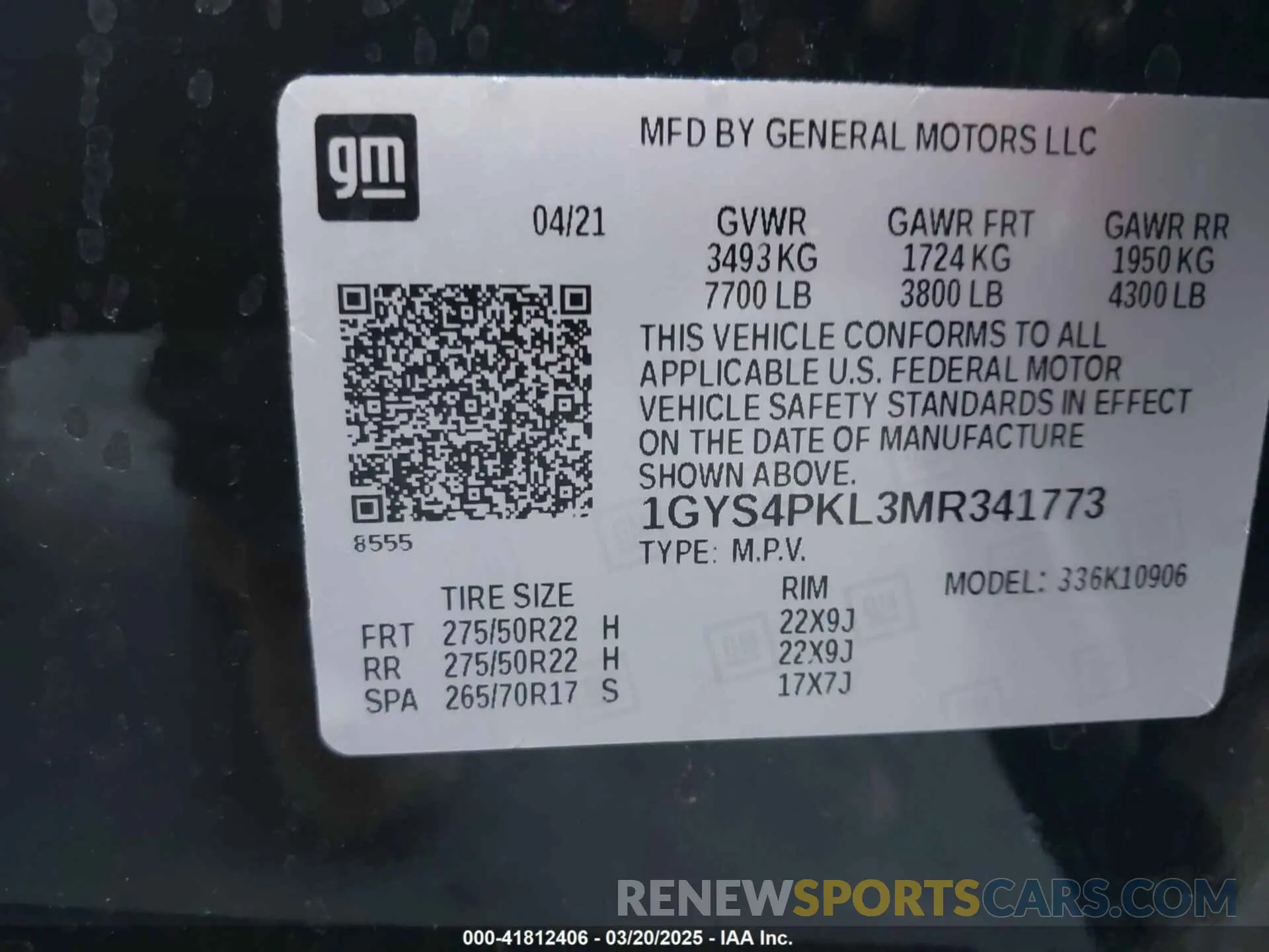 9 fotografías del automóvil dañado 1GYS4PKL3MR341773 CADILLAC ESCALADE ESV 2021