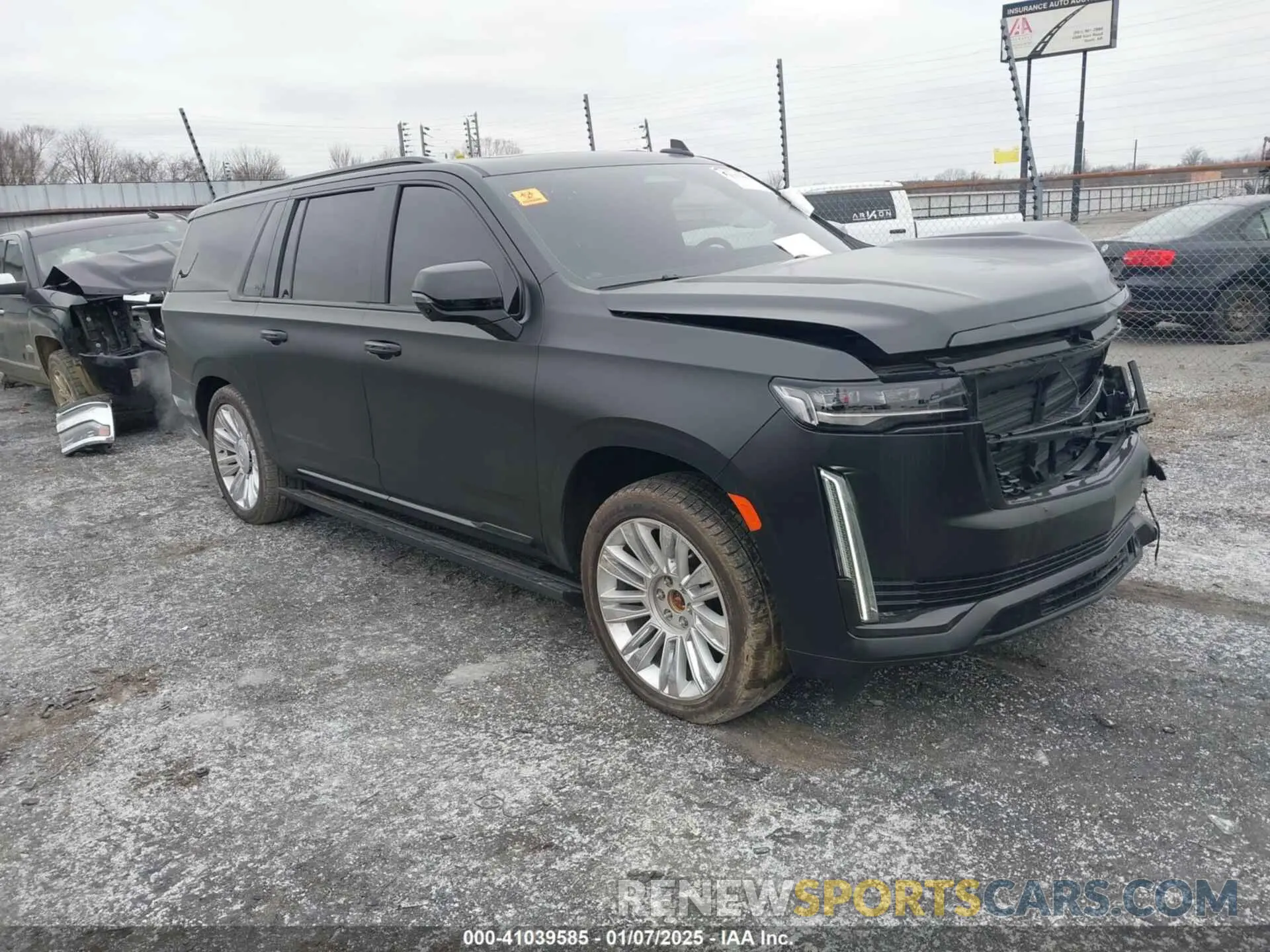 1 fotografías del automóvil dañado 1GYS4LKL9NR209532 CADILLAC ESCALADE ESV 2022