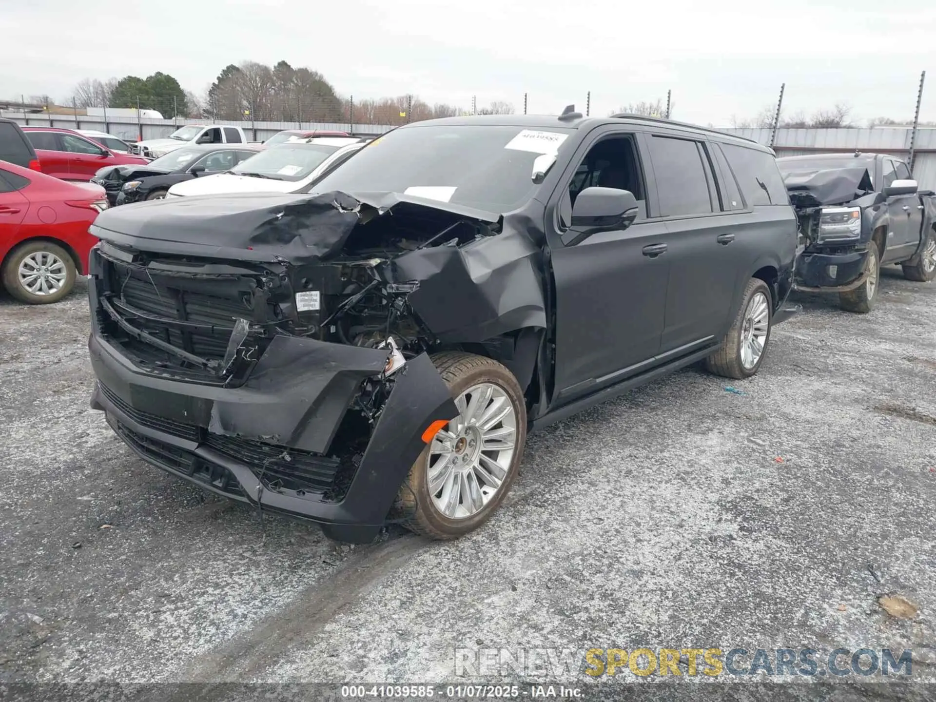 2 fotografías del automóvil dañado 1GYS4LKL9NR209532 CADILLAC ESCALADE ESV 2022