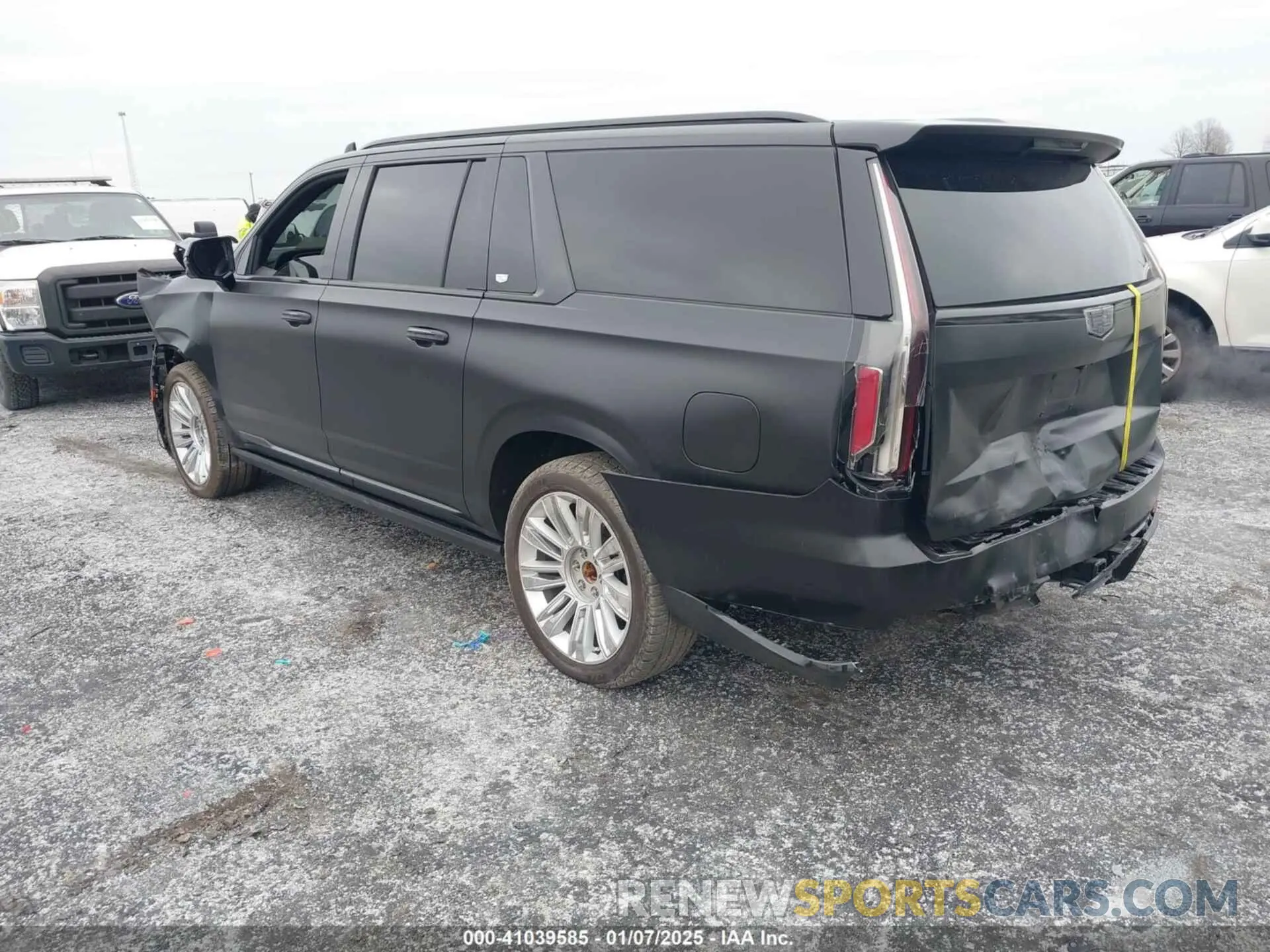 3 fotografías del automóvil dañado 1GYS4LKL9NR209532 CADILLAC ESCALADE ESV 2022