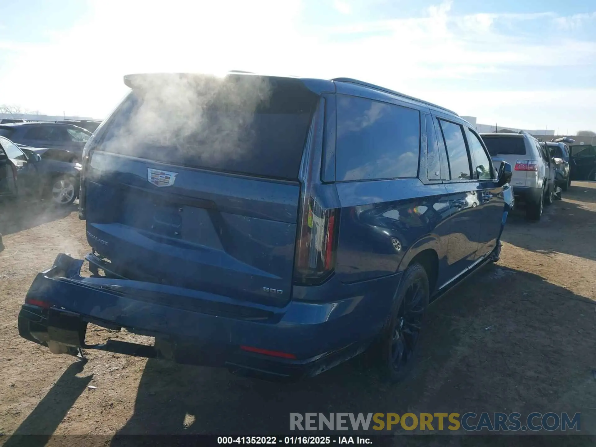 4 fotografías del automóvil dañado 1GYS9PRLXSR129201 CADILLAC ESCALADE ESV 2025