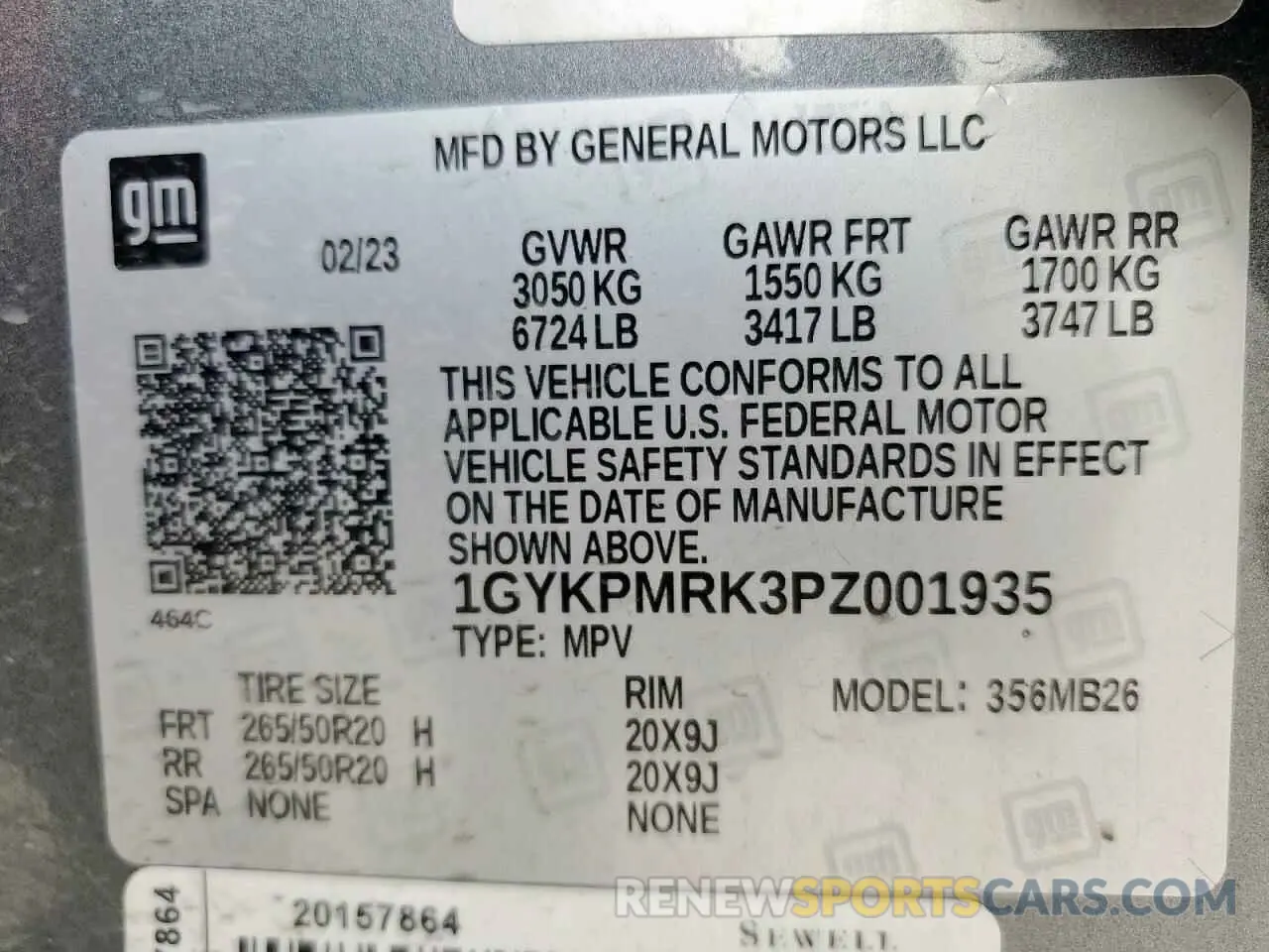 14 fotografías del automóvil dañado 1GYKPMRK3PZ001935 CADILLAC LYRIQ LUXU 2023
