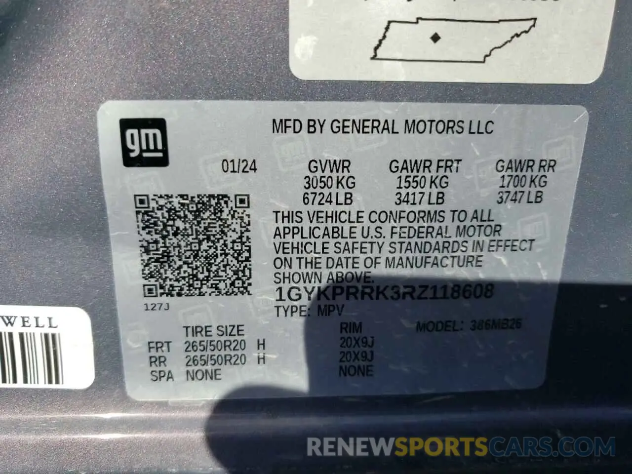 13 fotografías del automóvil dañado 1GYKPRRK3RZ118608 CADILLAC LYRIQ LUXU 2024