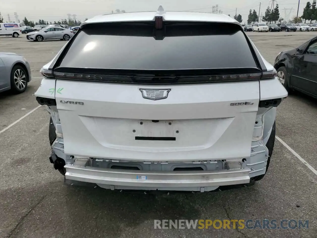 6 fotografías del automóvil dañado 1GYKPRRL7RZ116949 CADILLAC LYRIQ LUXU 2024