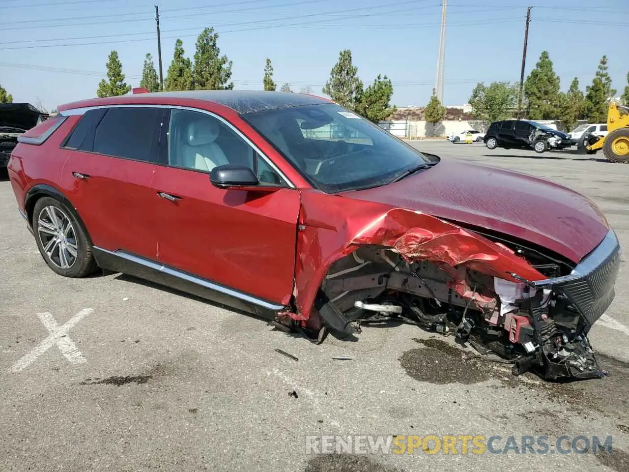 4 fotografías del automóvil dañado 1GYKPRRL7RZ119219 CADILLAC LYRIQ LUXU 2024