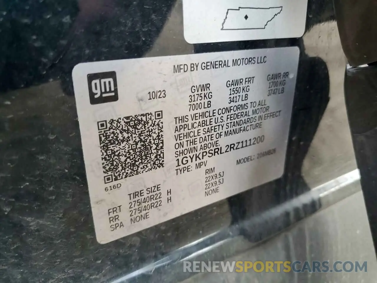 13 fotografías del automóvil dañado 1GYKPSRL2RZ111200 CADILLAC LYRIQ LUXU 2024